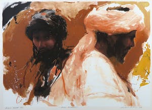 Wil van der Laan - Litho, Deux arabes kopen? Bied vanaf 1!
