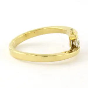 18k geel gouden ring met briljant geslepen diamant tot. 0.20ct – F/G - VS/SI kopen? Bied vanaf 625!