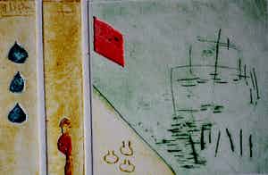 Jan Montyn - ets: - 1970 verkocht voor € 115!