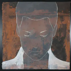 Casper Faassen - Gemengde techniek op geschept papier / textiel, Timido - Ingelijst (Groot) kopen? Bied vanaf 400!