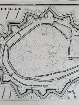 Caspar Merian - "Middelburg". kopen? Bied vanaf 50!