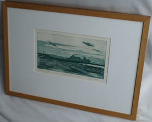 Huub Scheres - Ets , Aankomst in de avond – gesigneerd & ingelijst – 1979 – nr 2 van 10 kopen? Bied vanaf 10!