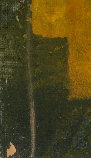 Jan van den Bergh - Monoprint op textiel, Warme stad kopen? Bied vanaf 1!