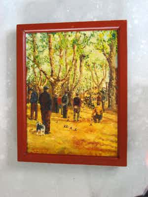 Niet of onleesbaar gesigneerd - Jeu de Boules. verkocht voor € 10!