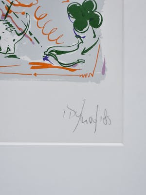 Niet of onleesbaar gesigneerd - jorn(?) Chaotisch pastel kopen? Bied vanaf 1!