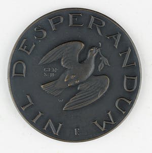 Oswald Wenckebach - Bronzen penning: Watersnood, 1953 kopen? Bied vanaf 50!