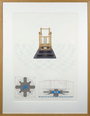 Jos van Doorn - Litho en offset, Beschouwing van een monument I - Ingelijst kopen? Bied vanaf 1!