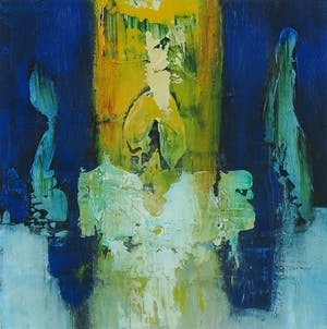 Hans Vanhorck - Acryl op papier, Abstract image - Ingelijst kopen? Bied vanaf 100!
