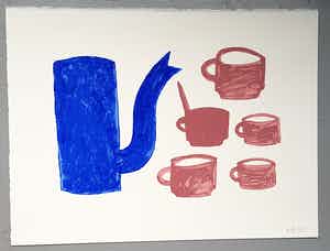 Klaas Gubbels - BLAUWE KAN, KOPJES EN SUIKERKANNETJE verkocht voor € 200!