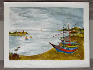 Judith Bledsoe - Lithographie "Small Harbor" kopen? Bied vanaf 40!
