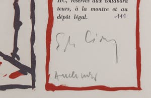 Buy Pierre Alechinsky - & E.M. Cioran, Gesigneerde uitgave met 32 litho's, Vacillations? Bid from 1500!