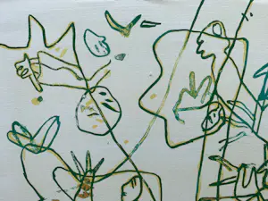 Jan Voss - handgesigneerde kleurenlitho | 'Sans titre' | 1978 (Prent 190 Serie 12B) kaufen? Bieten Sie von 65!