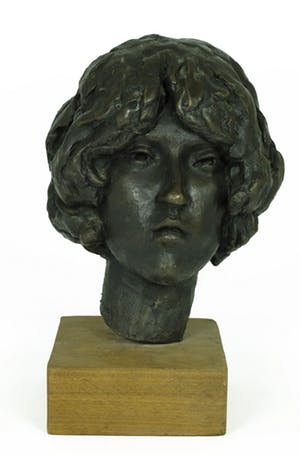 Karel Gomes - Bronzen beeld van hoofd van vrouw - ruim 22 kg kopen? Bied vanaf 695!