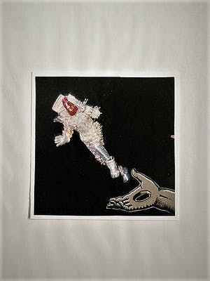 Buy Jan G. Elburg - Vijftiger - CoBrA - Surrealist - Originele COLLAGE - 1990 - gesigneerd? Bid from 60!