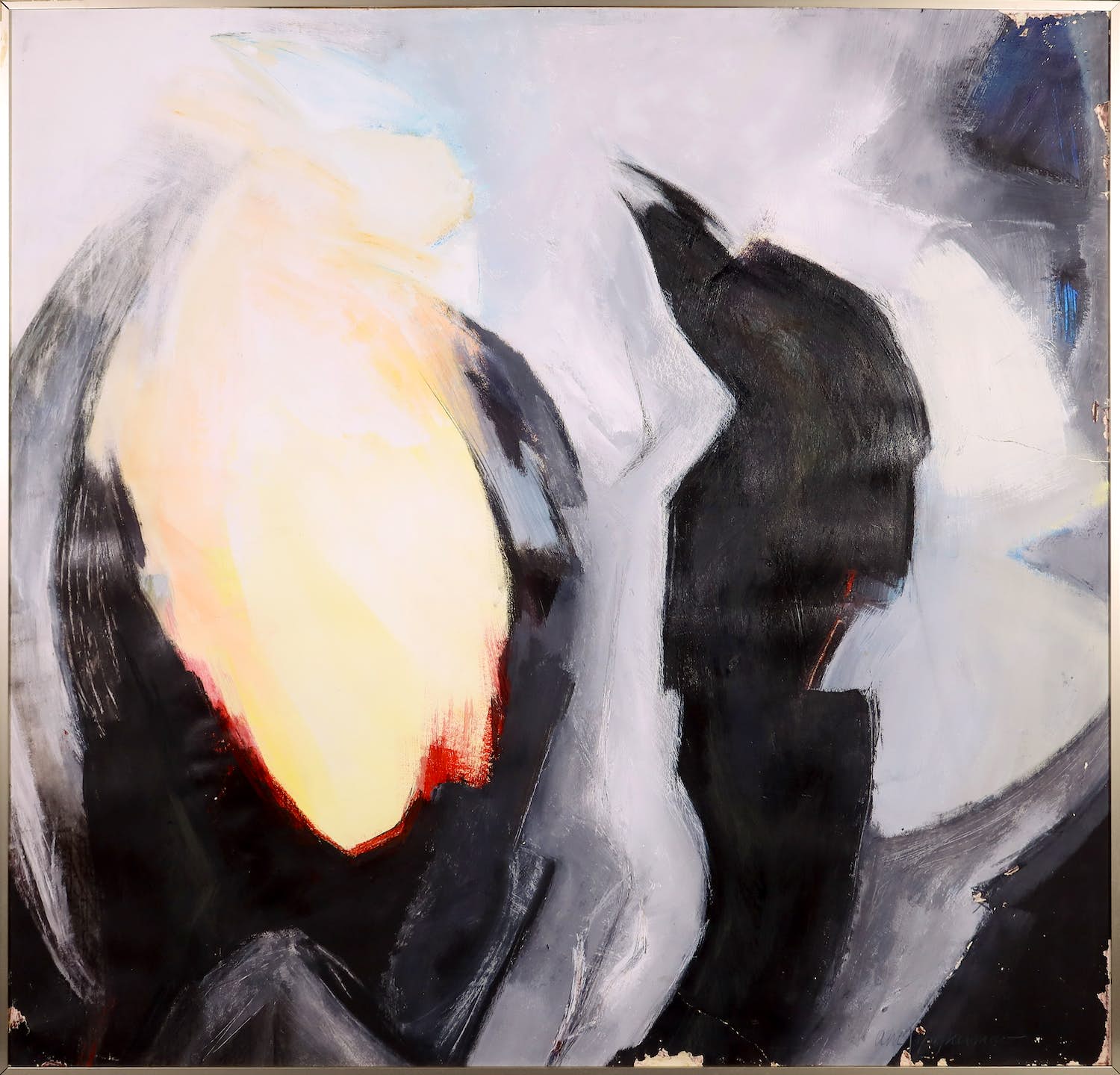 Annemarie Spijkerman - Gemengde techniek op papier, Geboorte van een Serpent - Ingelijst (Groot) kopen? Bied vanaf 1!