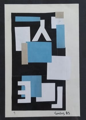 Siep van den Berg - Collage op papier kopen? Bied vanaf 100!