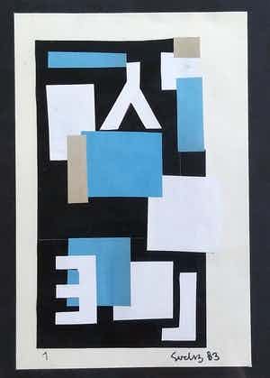 Siep van den Berg - Collage op papier verkocht voor € 100!