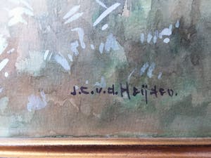 Jan van der Heijden - Hollands polderlandschap met kippen kopen? Bied vanaf 79!