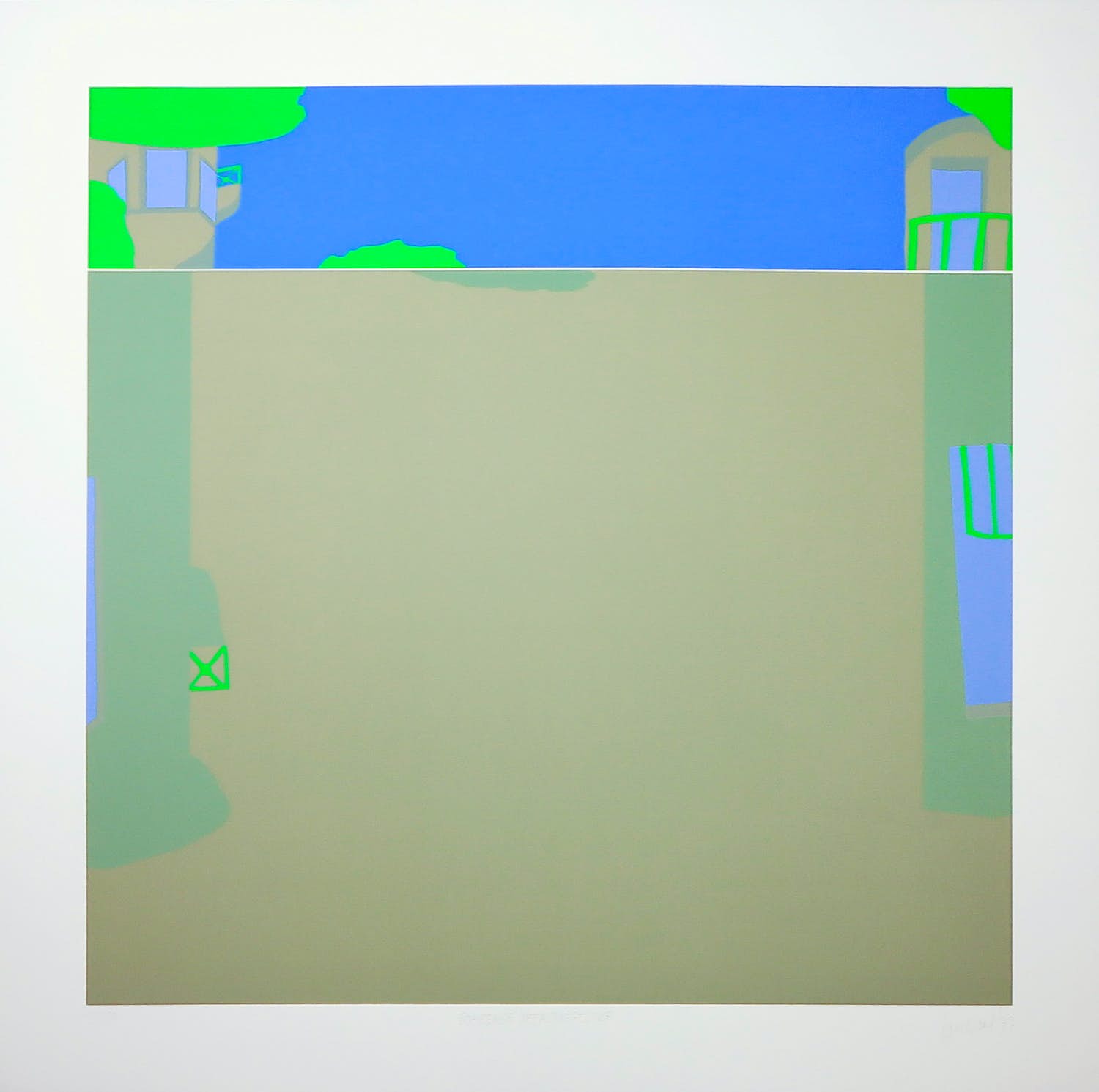 Hans Landsaat - Zeefdruk, Boheemse weerspiegeling verkocht voor € 40!