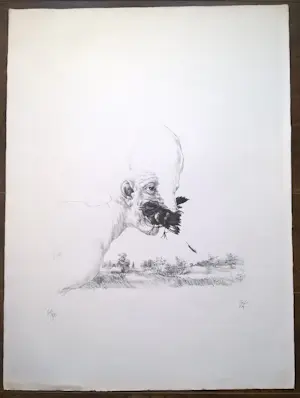 Peter Vos - Schiereiland melancholie- gesigneerde litho kopen? Bied vanaf 70!