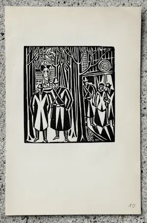 Frans Masereel - Gendarme /Polizei. Original-Holzschnitt 1920 kopen? Bied vanaf 40!