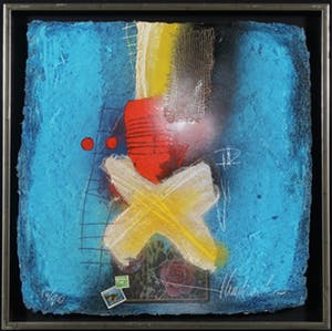 Theo Koster - Zeefdruk en collage, Zonder titel - Ingelijst kopen? Bied vanaf 70!