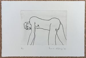 Hans Abbing - Naakte jongeman, droge naald ets kopen? Bied vanaf 35!