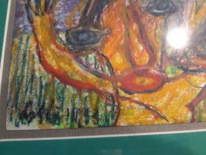 Lotti van der Gaag - tekening uit 1983, gesigneerd en ingelijst CoBrA kopen? Bied vanaf 300!