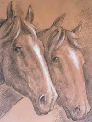 Gerard Post Greve - paardenhoofden. verkauft für € 50!