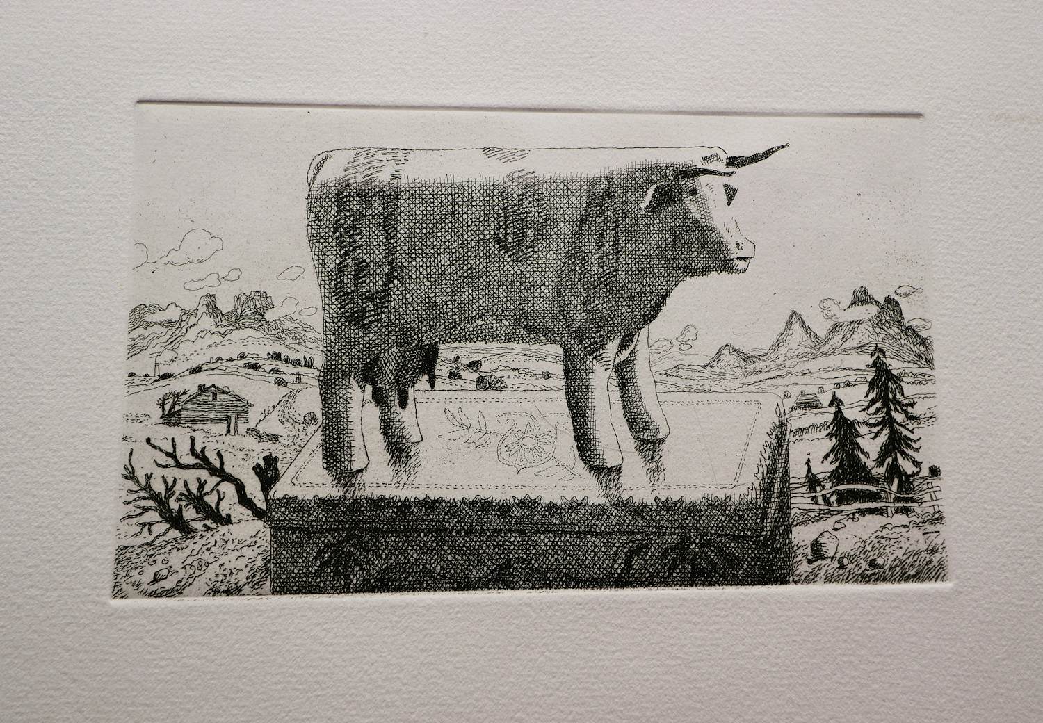 Herman Berserik - Monochrome droge naald Ets "souvenir" - unica / eigen druk exemplaar gesignrd kopen? Bied vanaf 36!