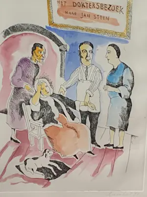 Lucebert - Het Doktersbezoek naar Jan Steen kopen? Bied vanaf 325!