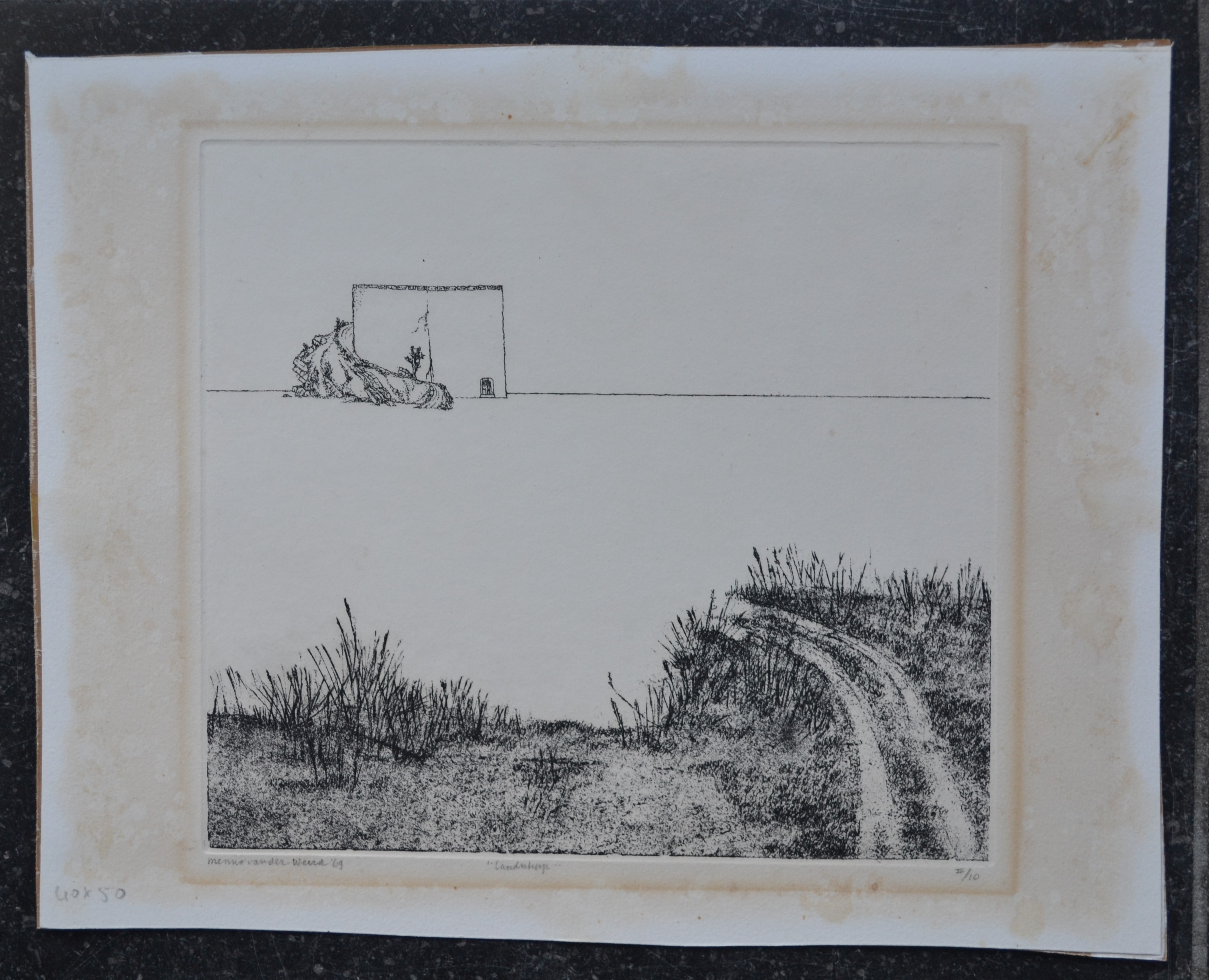 Menno van der Weerd - Ets - Landschap - 1969 - 2/10 - Gesigneerd kopen? Bied vanaf 1!