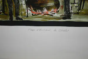 Jean-Louis Getaz - "Pays d'Enhaut, le chalet" - kleurenlitho - Zwitserland Schweiz kopen? Bied vanaf 75!