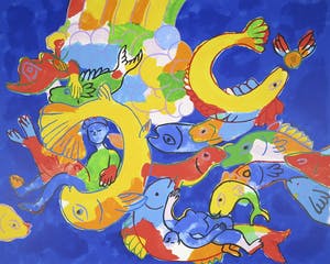 Niet of onleesbaar gesigneerd - Zeefdruk, Zonder titel kopen? Bied vanaf 1!