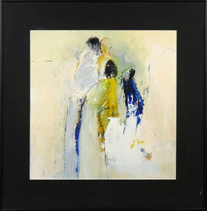 Paula Evers - Acryl op papier, Figuren - Ingelijst kopen? Bied vanaf 100!