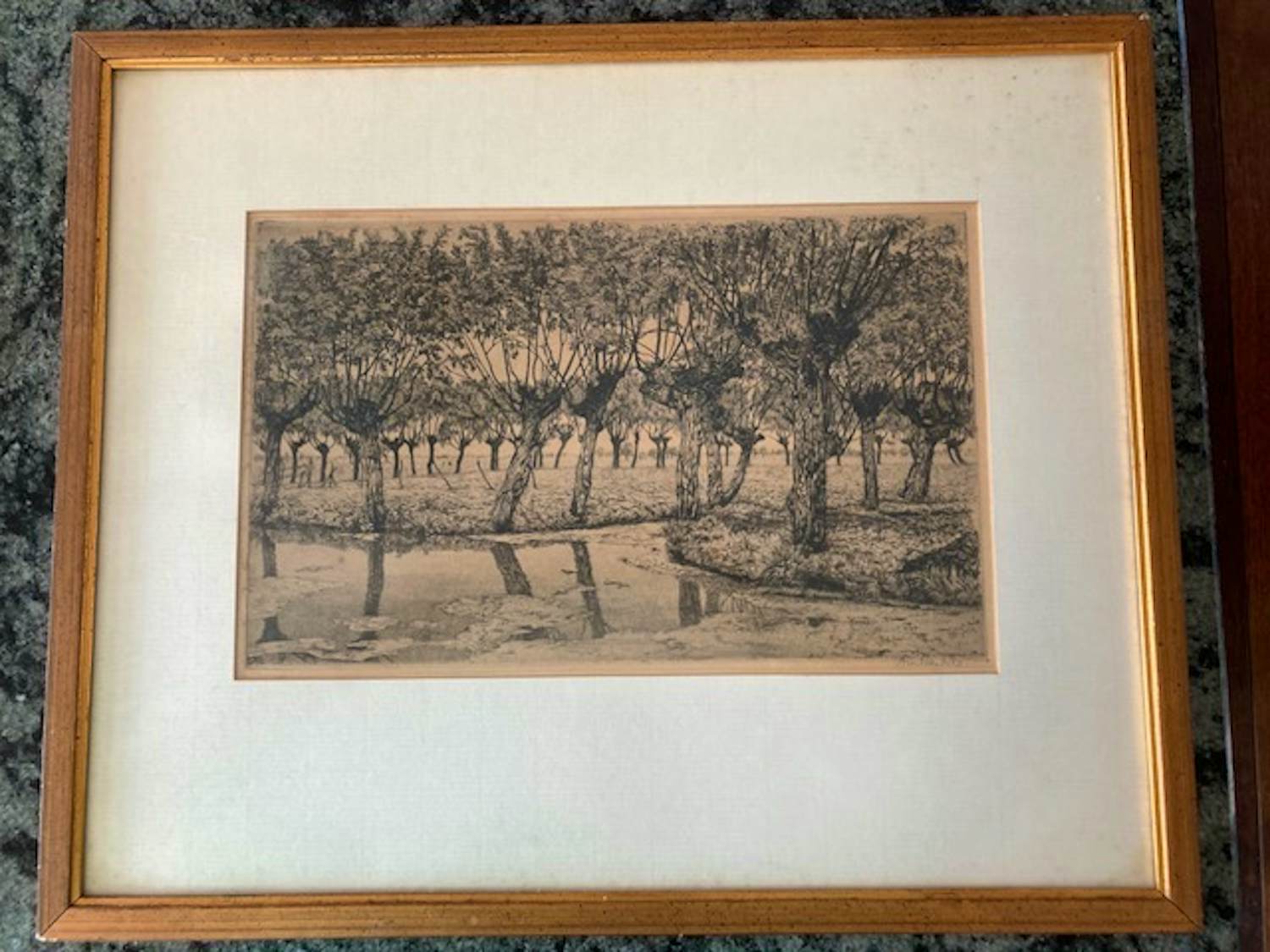 Arend Hendriks - Landschap met knotwilgen kopen? Bied vanaf 40!