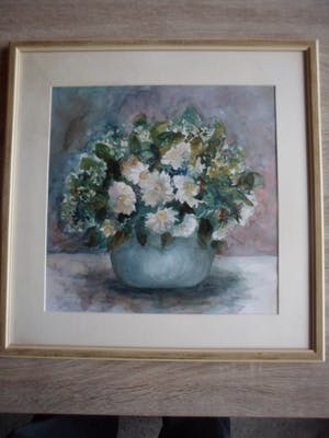 Marion Baars - Aquarel, Boeket bloemen in een pot. kopen? Bied vanaf 35!