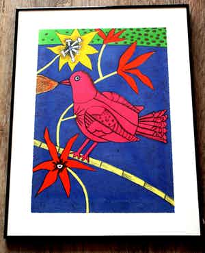 Corneille - Zeefdruk: de chinese nachtegaal - 1988 verkocht voor € 225!