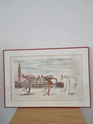 Niet of onleesbaar gesigneerd - Gianfranco missiaja, harlekijnen , venetië kopen? Bied vanaf 1!