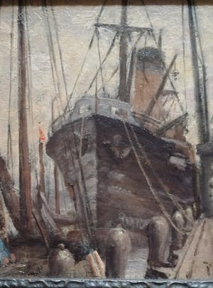 Joseph van de Wall Perne - Vrachtschip aan de kade kopen? Bied vanaf 190!