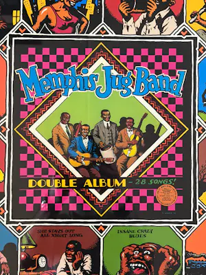 Robert Crumb - Zeefdruk naar Albumcover 1979 "Memphis Jug Band Double Album" Gesigneerd kopen? Bied vanaf 300!