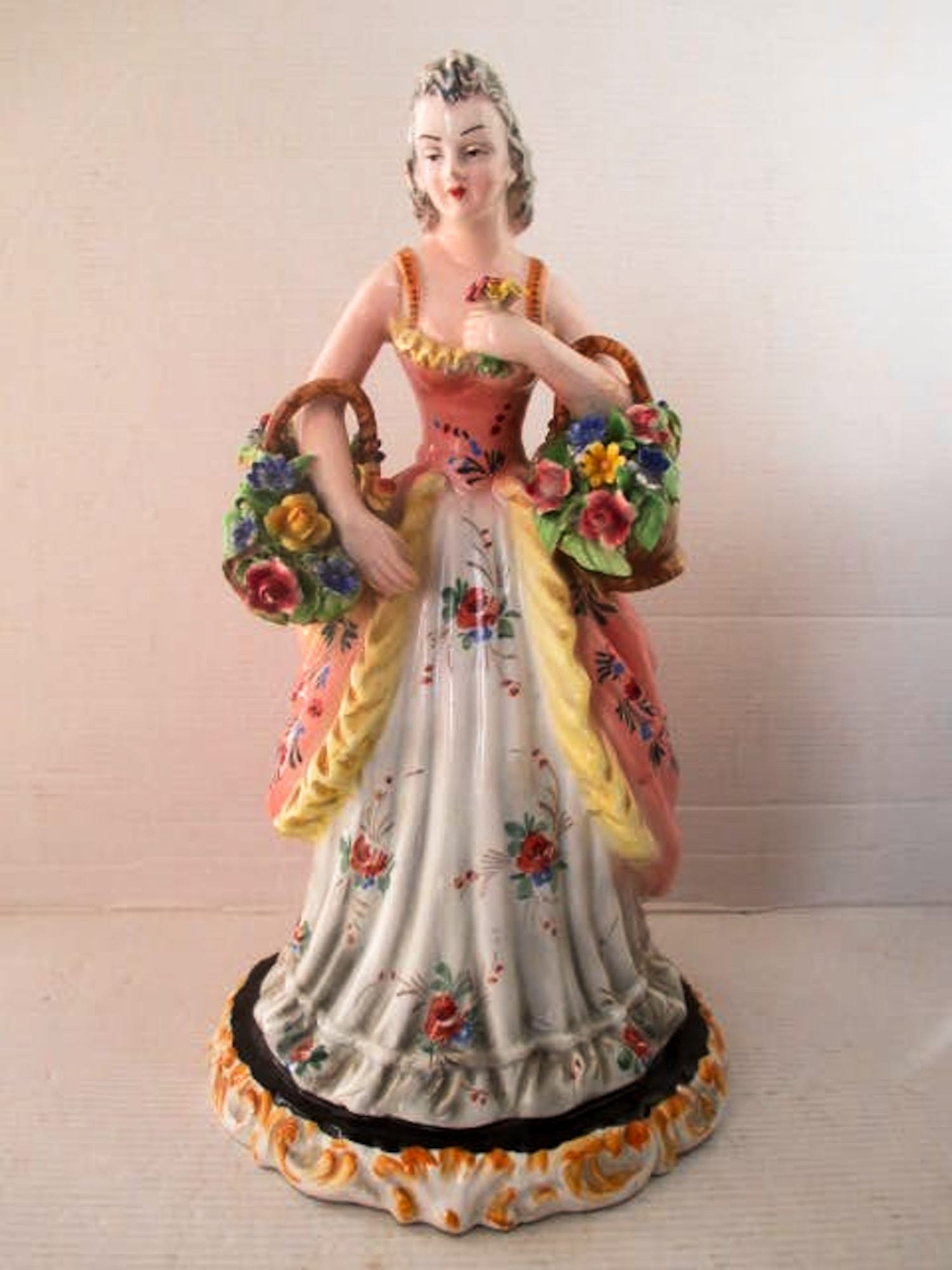 Real Fabbrica Capodimonte - Handgeschilderde figuurtje 30 cm! verkocht voor € 50!