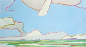 Paul Overhaus - Olieverf op gips, Polder - Ingelijst kopen? Bied vanaf 35!