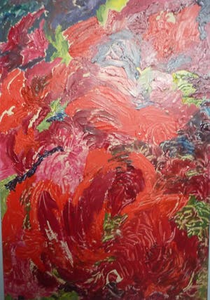 Margriet Snel - Rode bloemen 106 x 75,5 cm kopen? Bied vanaf 1!