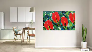 AcheterAd van Hassel - Rode Tulpen in groen Landschap? Enchérissez de 208!