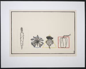 Pieter Becks - Linosnede, 4 planten kopen? Bied vanaf 1!