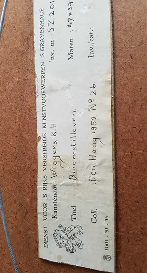 Karel Wiggers - Bloemstilleven kopen? Bied vanaf 195!