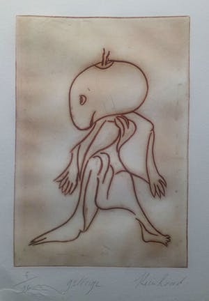 Reinhoud D'Haese - Rechter/Getuige - etsen - ingelijst kopen? Bied vanaf 225!