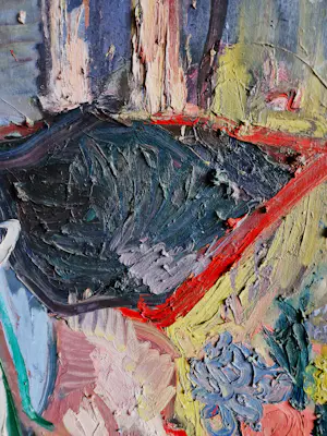 Niet of onleesbaar gesigneerd - jaren 50 of 60 - dik geschilderd olieverf - zwarte tulp - monogram kopen? Bied vanaf 1!