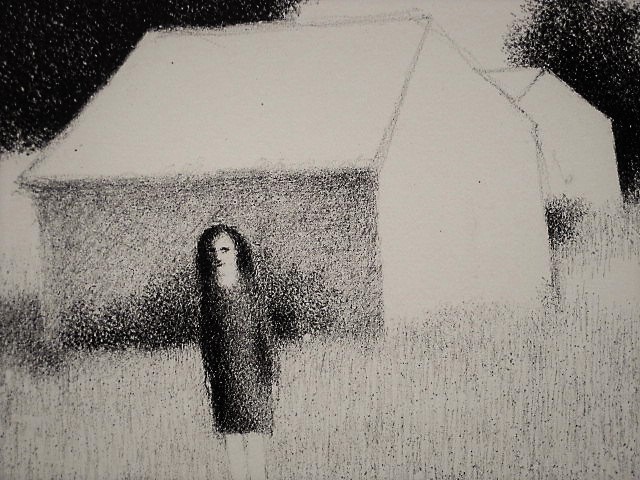 Metten Koornstra - meester van de verstilling - Vrouw in landschap - gesigneerd - jaren 60  kopen? Bied vanaf 1!